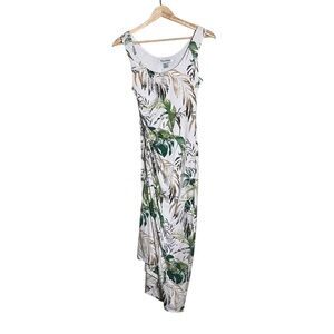 Tommy Bahama Green and White Asymmetrical Dress